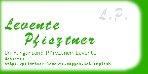 levente pfisztner business card